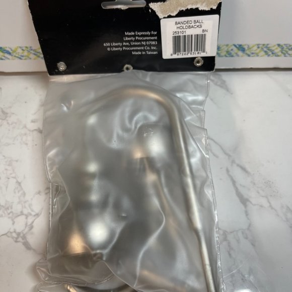 Cambria Transitions - Drapery holdbacks - banded ball brushed nickel 2 pieces - Picture 2 of 2